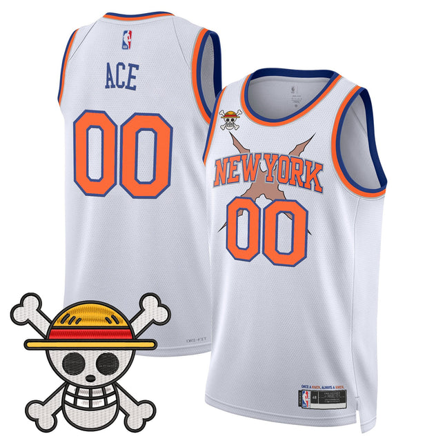 Men's New York Knicks x One Piece Swingman Jersey- Stitched