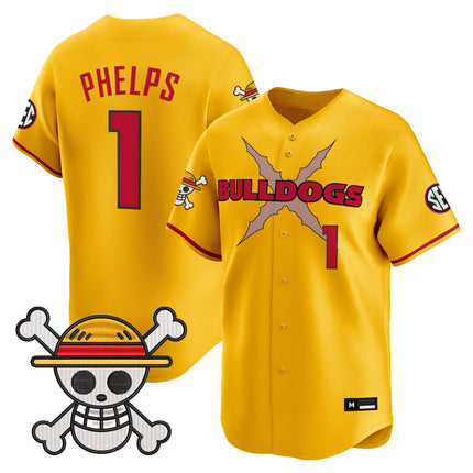 Men's Georgia Bulldogs Baseball x One Piece Vapor Premier Limited Jersey - Stitched