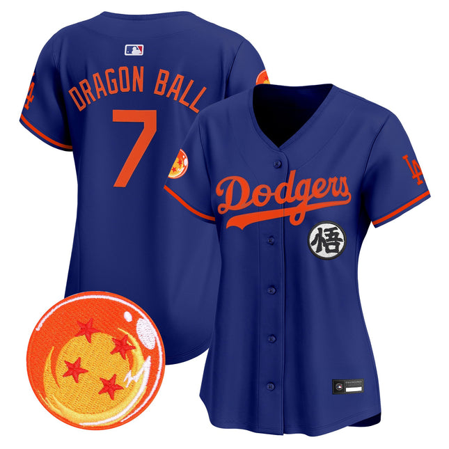 Women's Los Angeles Dodgers x Dragon Ball Vapor Premier Limited Jersey - All Stitched