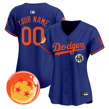 Los Angeles Dodgers x Dragon Ball Vapor Premier Limited Custom Jersey - Stitched
