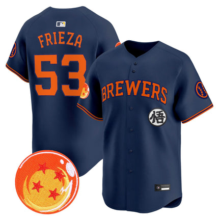 Men's Milwaukee Brewers x Dragon Ball Vapor Premier Limited Jersey - All Stitched