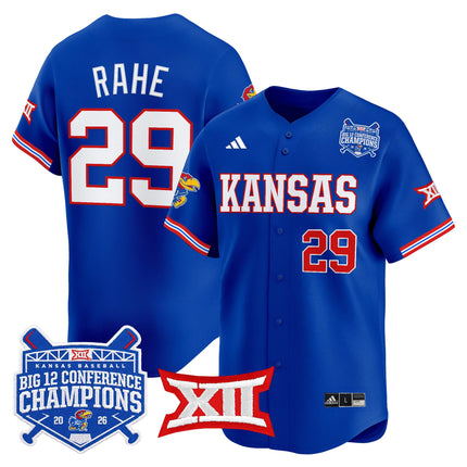 Men's Kansas Jayhawks Baseball Big 12 Conference Champions 2026 Vapor Premier Limited Jersey - All Stitched