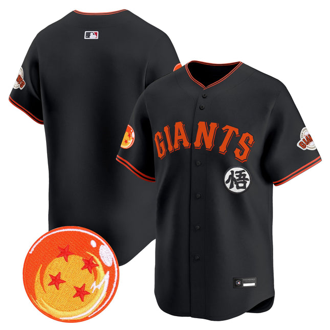 Men's San Francisco Giants x Dragon Ball Vapor Premier Limited Jersey - All Stitched
