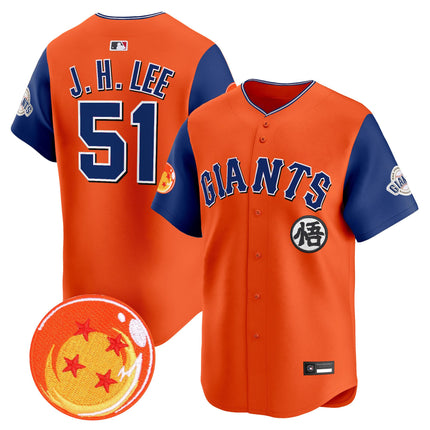 Men's San Francisco Giants x Dragon Ball Vapor Premier Limited Jersey - All Stitched