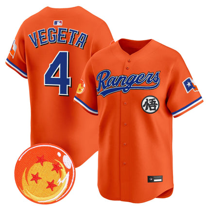 Men's Texas Rangers x Dragon Ball Vapor Premier Limited Jersey - All Stitched