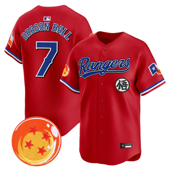 Men's Texas Rangers x Dragon Ball Vapor Premier Limited Jersey - All Stitched