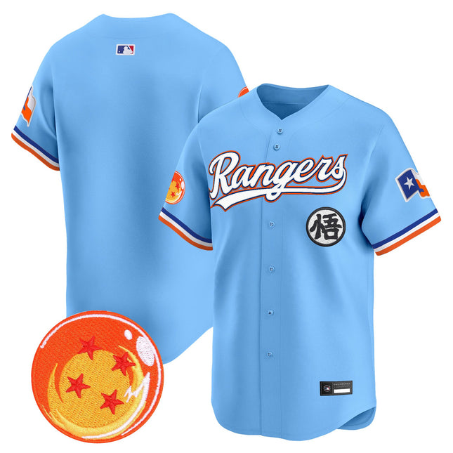 Men's Texas Rangers x Dragon Ball Vapor Premier Limited Jersey - All Stitched