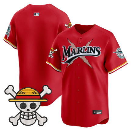 Men's Miami Marlins x One Piece Vapor Premier Limited Jersey - Stitched