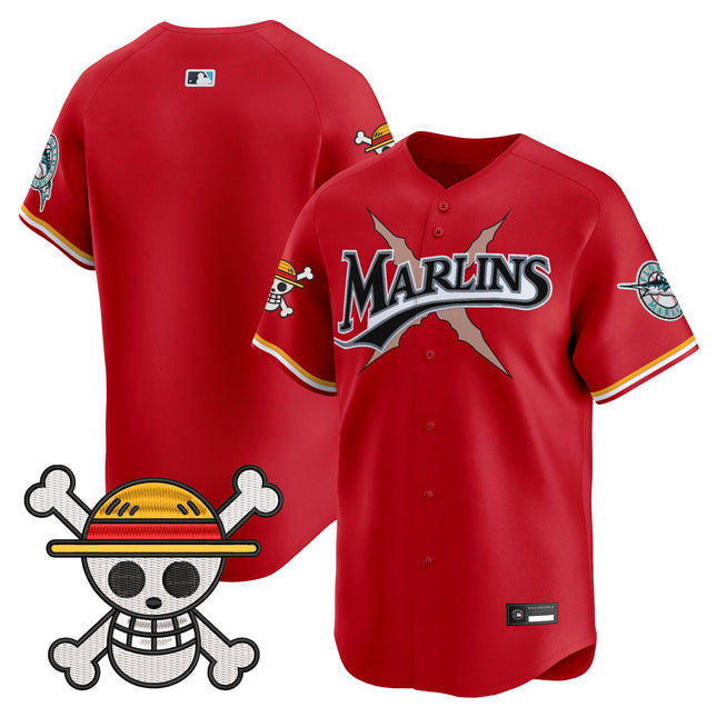 Men's Miami Marlins x One Piece Vapor Premier Limited Jersey - Stitched