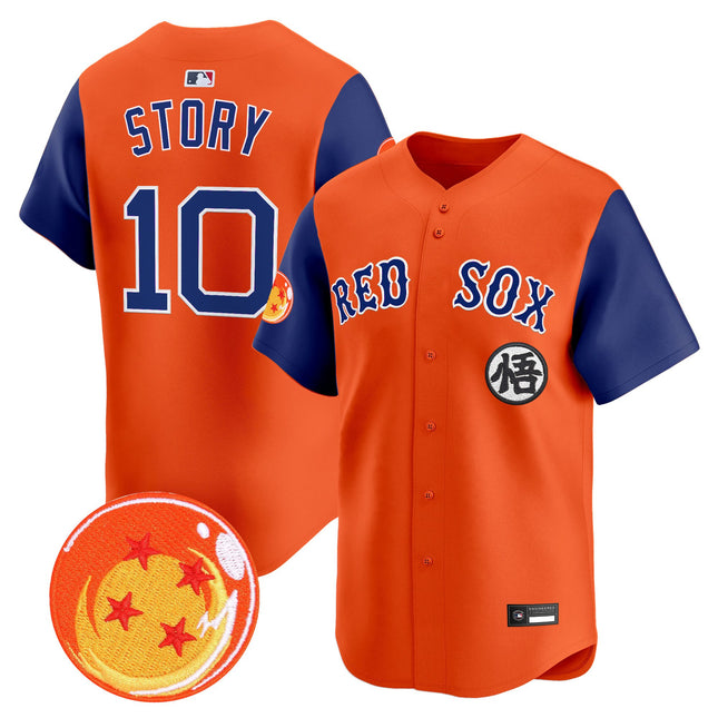 Men's Boston Red Sox x Dragon Ball Vapor Premier Limited Jersey - All Stitched