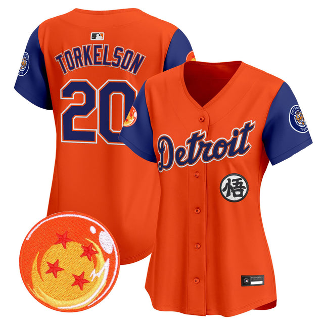 Women's Detroit Tigers x Dragon Ball Vapor Premier Limited Jersey - All Stitched
