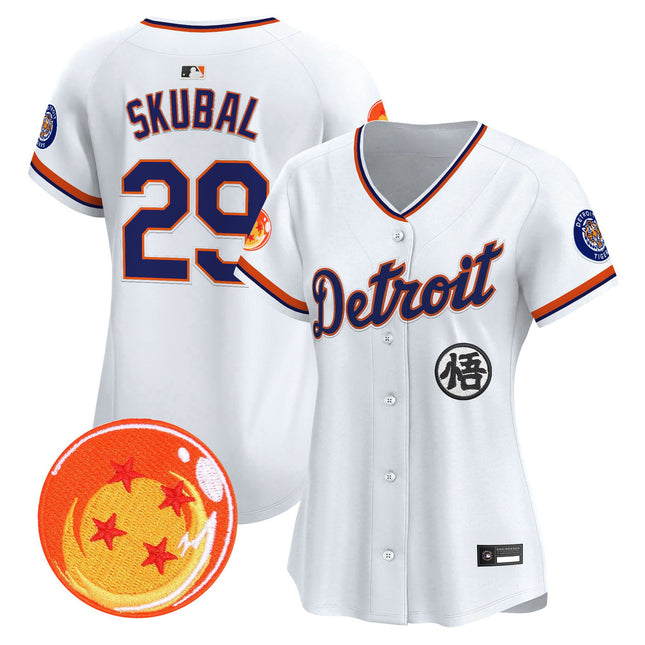 Women's Detroit Tigers x Dragon Ball Vapor Premier Limited Jersey - All Stitched