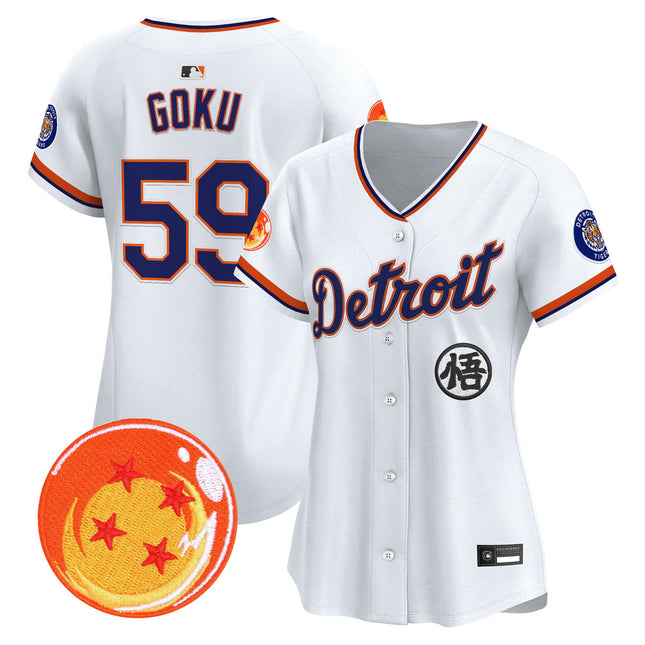 Women's Detroit Tigers x Dragon Ball Vapor Premier Limited Jersey - All Stitched