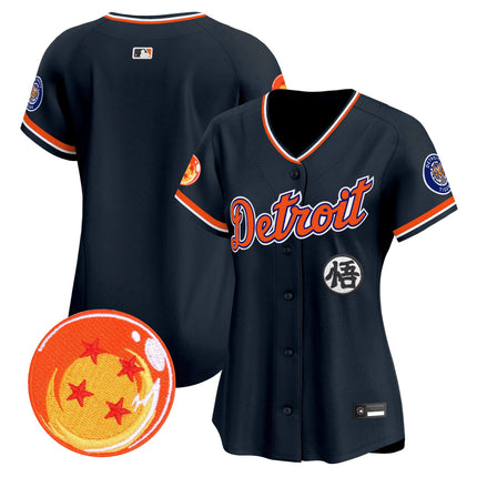 Women's Detroit Tigers x Dragon Ball Vapor Premier Limited Jersey - All Stitched
