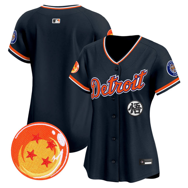 Women's Detroit Tigers x Dragon Ball Vapor Premier Limited Jersey - All Stitched