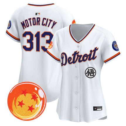 Women's Detroit Tigers x Dragon Ball Vapor Premier Limited Jersey - All Stitched