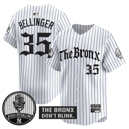 Men's Yankees "The Bronx Gothic" Vapor Premier Limited Jersey - John Sterling Patch - All Stitched