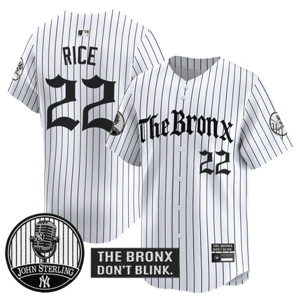 Men's Yankees "The Bronx Gothic" Vapor Premier Limited Jersey - John Sterling Patch - All Stitched