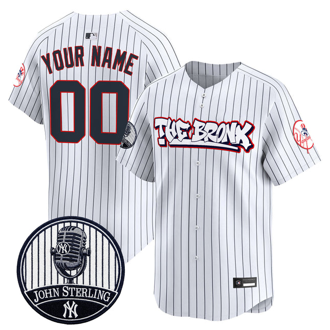 New York Yankees "The Bronx Graffiti" Vapor Premier Limited Custom Jersey - John Sterling Patch - All Stitched