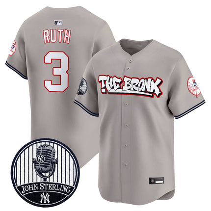 Men's New York Yankees "The Bronx Graffiti" Vapor Premier Limited Jersey - John Sterling Patch - All Stitched