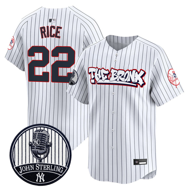Men's New York Yankees "The Bronx Graffiti" Vapor Premier Limited Jersey - John Sterling Patch - All Stitched