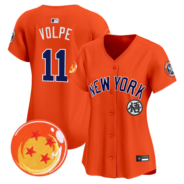 Women's New York Yankees x Dragon Ball Vapor Premier Limited Jersey - All Stitched