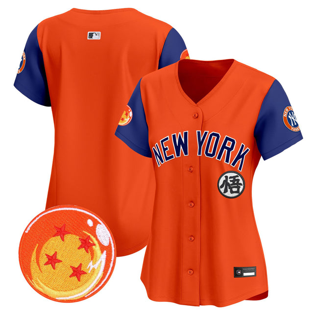 Women's New York Yankees x Dragon Ball Vapor Premier Limited Jersey - All Stitched