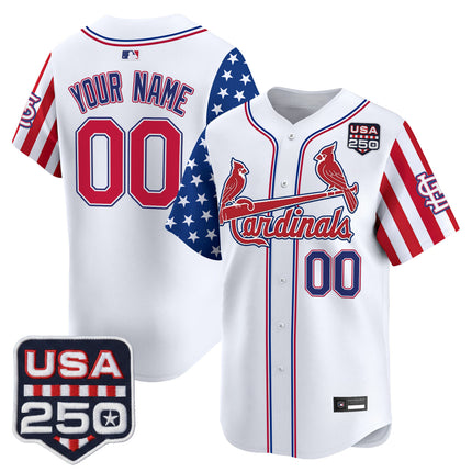 St. Louis Cardinals "America 250 Edition" Vapor Premier Limited Custom Jersey - All Stitched