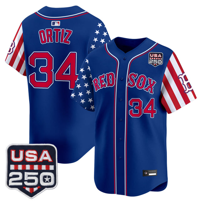Men's Boston Red Sox "America 250 Edition" Vapor Premier Limited Jersey - All Stitched