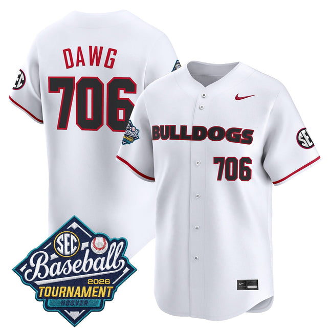 Men's Georgia Bulldogs Baseball Sec Tournament Champions 2026 Vapor Premier Limited Jersey - All Stitched