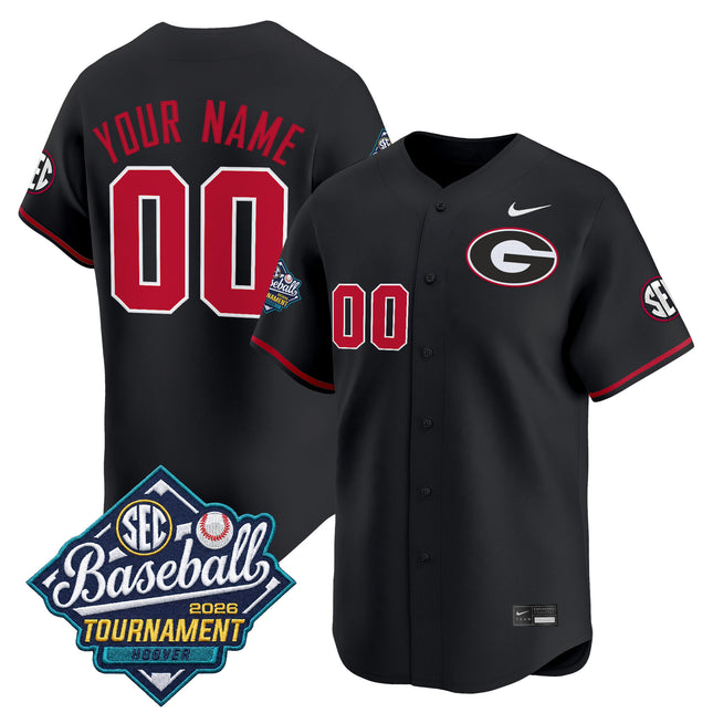 Georgia Bulldogs Baseball Sec Tournament Champions 2026 Vapor Premier Limited Custom Jersey - All Stitched