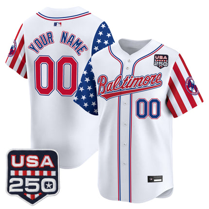 Baltimore Orioles "America 250 Edition" Vapor Premier Limited Custom Jersey - All Stitched