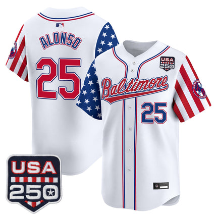 Men's Baltimore Orioles "America 250 Edition" Vapor Premier Limited Jersey - All Stitched