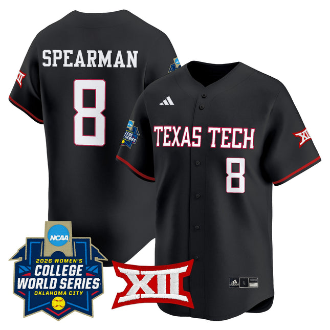 Men's size - Texas Tech Red Raiders Softball 2026 World Series (WCWS) Vapor Premier Limited Jersey - All Stitched