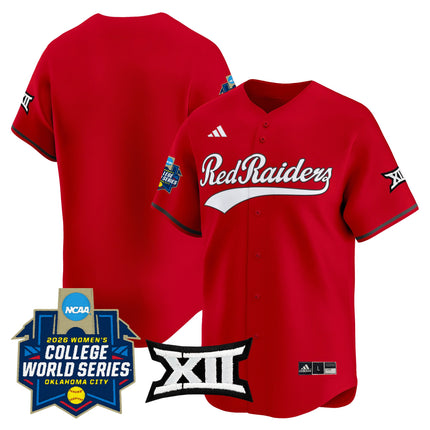 Men's size - Texas Tech Red Raiders Softball 2026 World Series (WCWS) Vapor Premier Limited Jersey - All Stitched