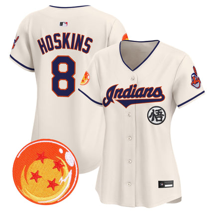 Women's Cleveland Indians x Dragon Ball Vapor Premier Limited Jersey - All Stitched