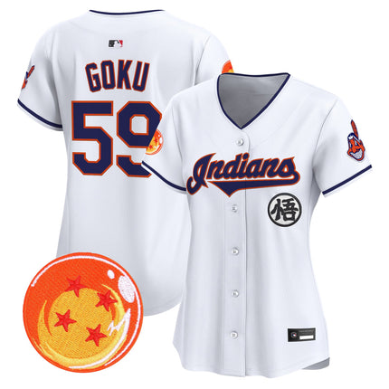 Women's Cleveland Indians x Dragon Ball Vapor Premier Limited Jersey - All Stitched