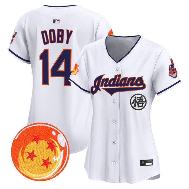 Women's Cleveland Indians x Dragon Ball Vapor Premier Limited Jersey - All Stitched