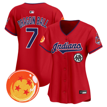 Women's Cleveland Indians x Dragon Ball Vapor Premier Limited Jersey - All Stitched