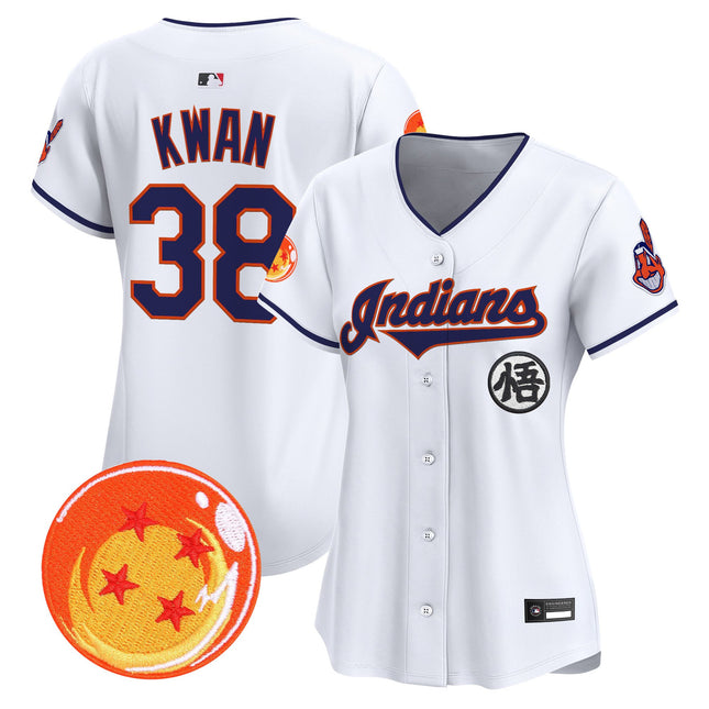 Women's Cleveland Indians x Dragon Ball Vapor Premier Limited Jersey - All Stitched