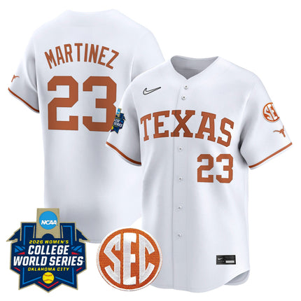 Men's size - Texas Longhorns Softball 2026 World Series (WCWS) Vapor Premier Limited Jersey - All Stitched