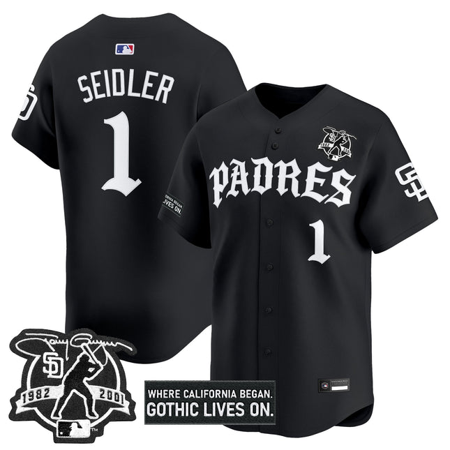 Men's San Diego Padres 'Old English Edition' Vapor Premier Limited Jersey - All Stitched