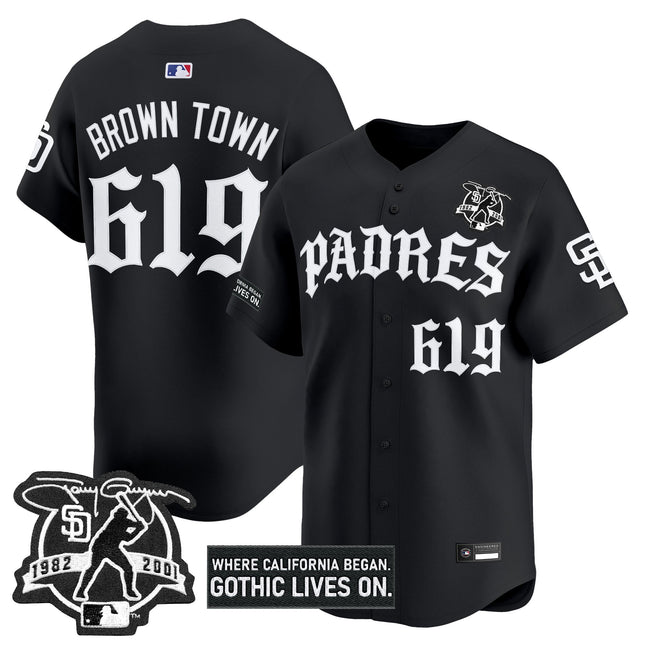 Men's San Diego Padres 'Old English Edition' Vapor Premier Limited Jersey - All Stitched