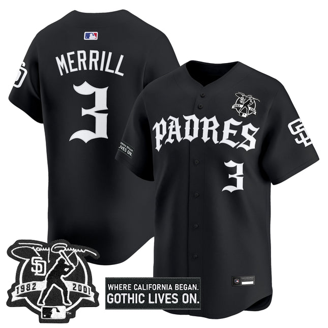 Men's San Diego Padres 'Old English Edition' Vapor Premier Limited Jersey - All Stitched