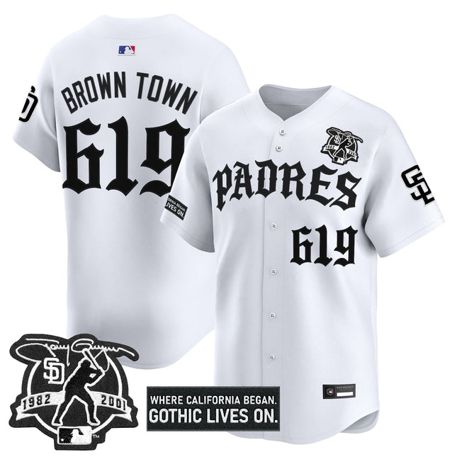 Men's San Diego Padres 'Old English Edition' Vapor Premier Limited Jersey - All Stitched