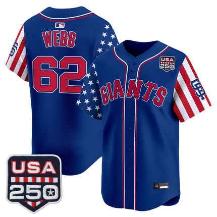 Men's San Francisco Giants "America 250 Edition" Vapor Premier Limited Jersey - All Stitched