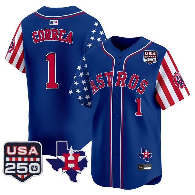 Men's Houston Astros "America 250 Edition" Vapor Premier Limited Jersey - All Stitched