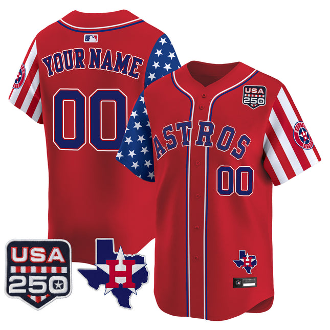 Houston Astros "America 250 Edition" Vapor Premier Limited Custom Jersey - All Stitched