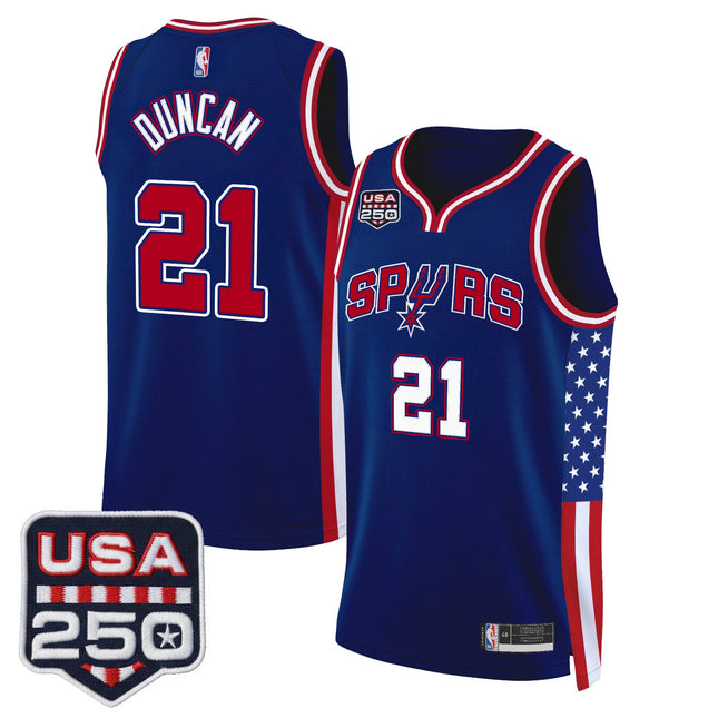 Men's San Antonio Spurs "America 250 Edition" Swingman Jersey - All Stitched