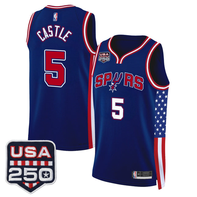 Men's San Antonio Spurs "America 250 Edition" Swingman Jersey - All Stitched